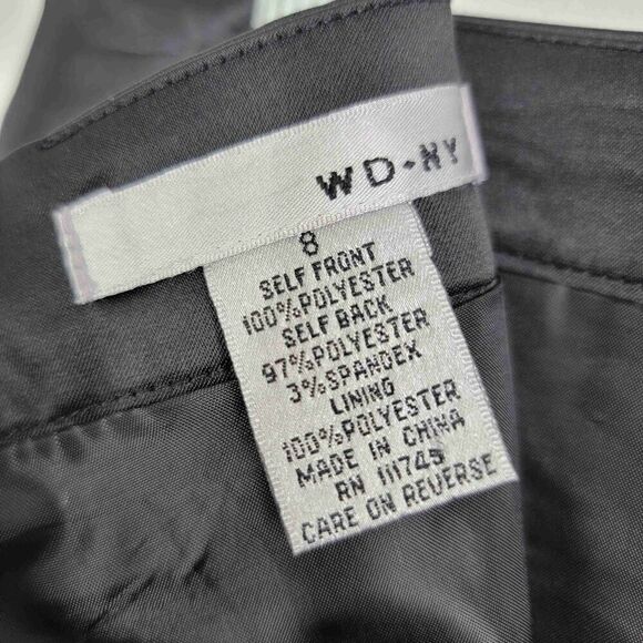 WD-NY Womens Black Textured Pattern Pencil Skirt Knee Length Size 8 - Picture 6 of 7